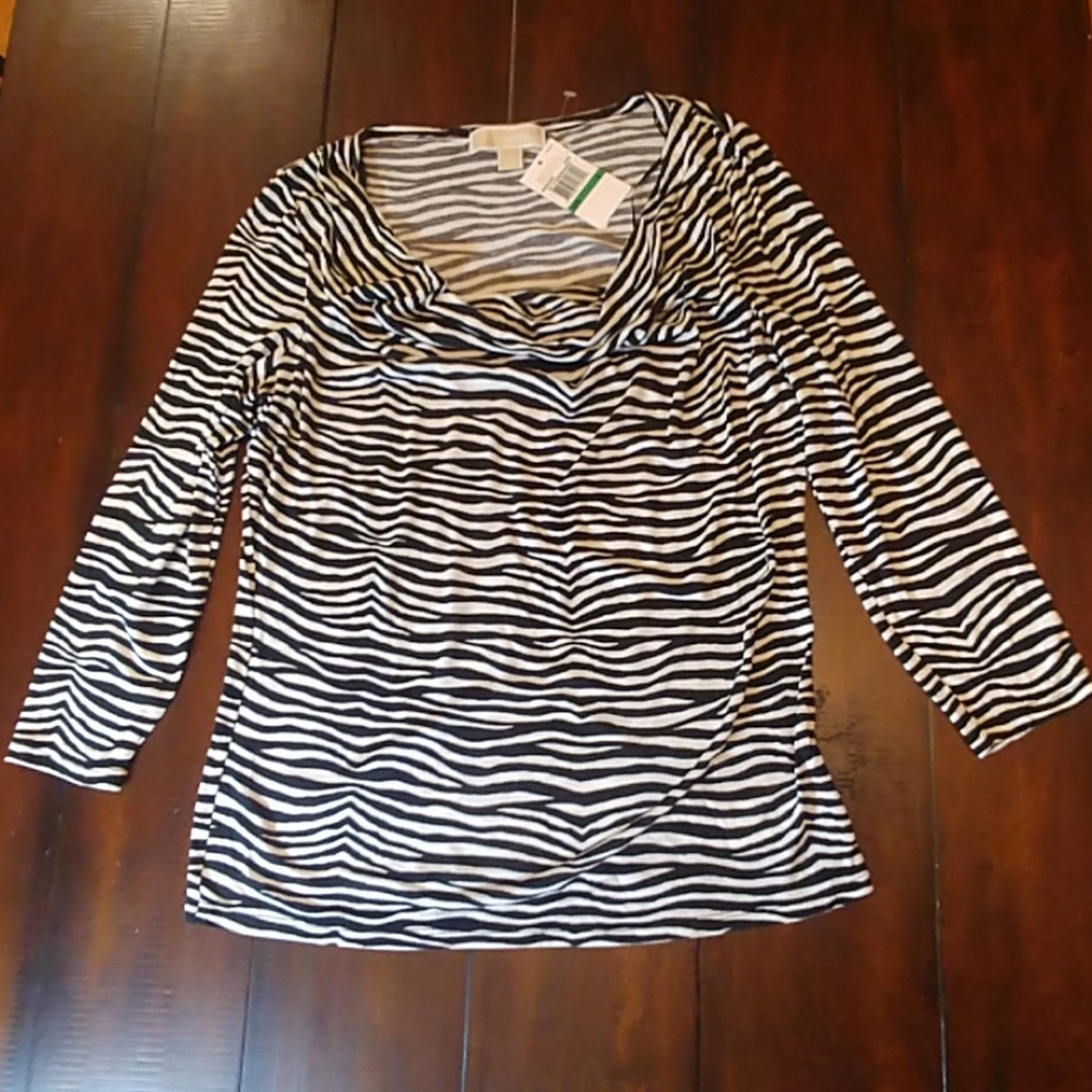 MICHAEL KORS Zebra Cowl Neck